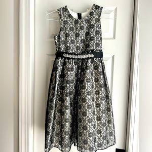 Children’s size 12 black and white lace dress.